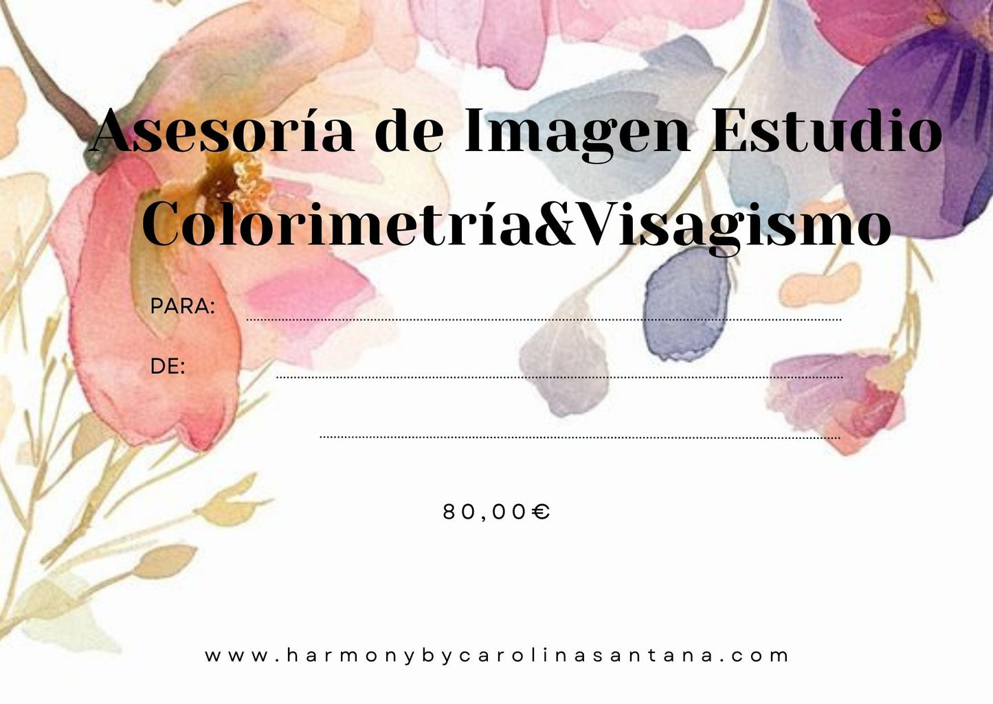 Tarjeta Regalo Estudio Colorimetría & Visagismo